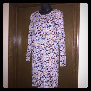 Floral midi dress w button up back